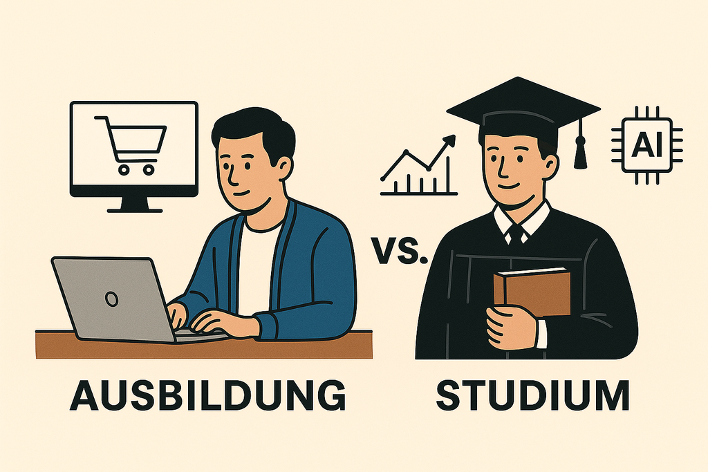 E-Commerce Ausbildung oder Studium – was lohnt sich mehr?