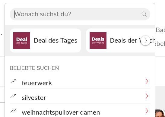 Suchfunktion-Optimierung: Die Suchfunktion im Otto Onlineshop